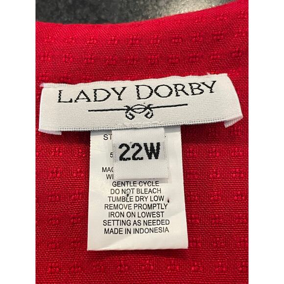 Lady Dorby red dress suit set 22W  90's Y2K  vintage Style - Picture 4 of 13